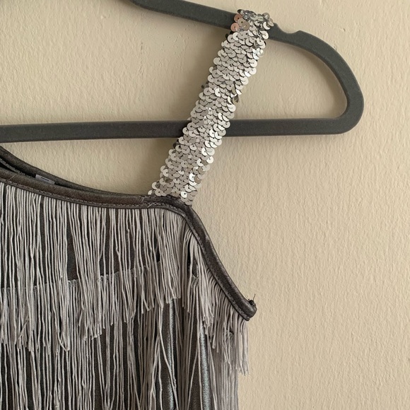 1920s Costumes USA Dress in Grey/Silver - Gatsby Style - Size S - Picture 5 of 9